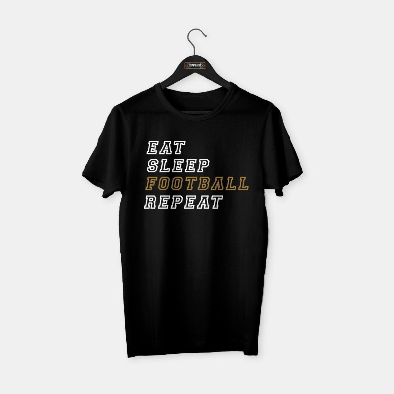 Eat, Sleep, Football T-shirt Siyah - XXL