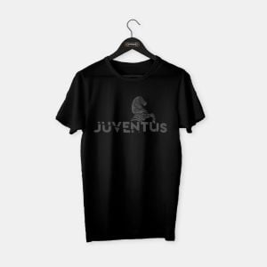 Juventus - Juve Zebra T-shirt Siyah (Antrasit Baskı) - XL