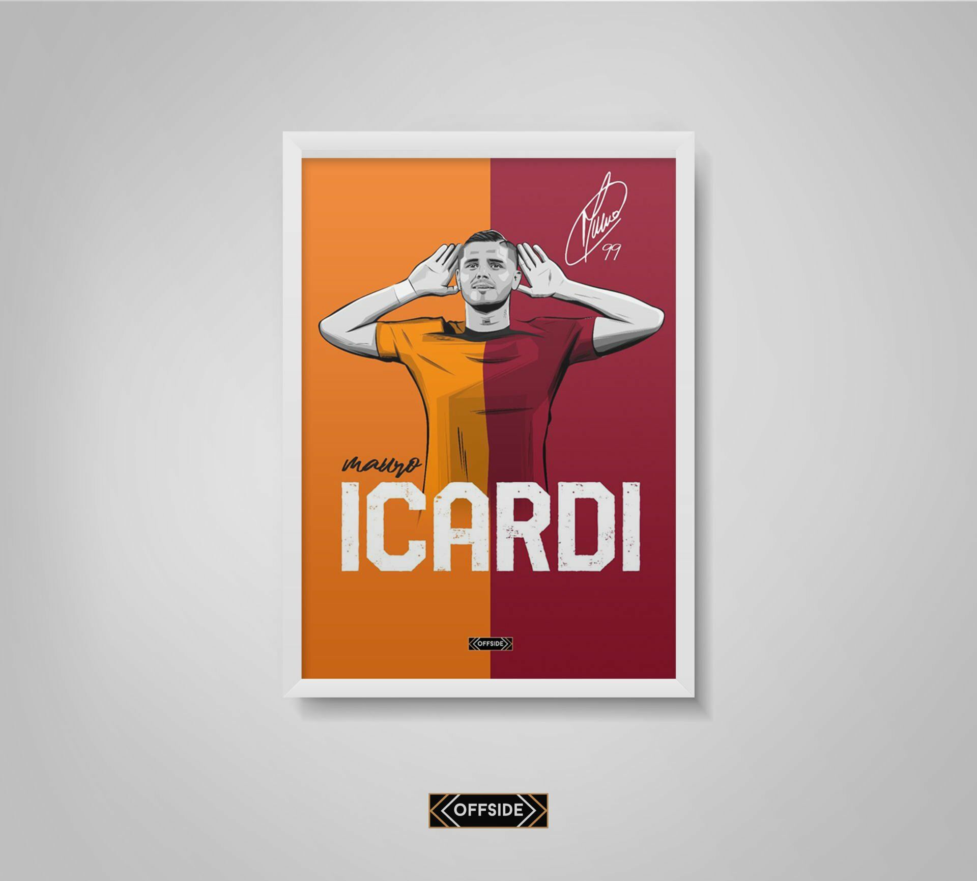Icardi II Poster Beyaz Çerçeve
