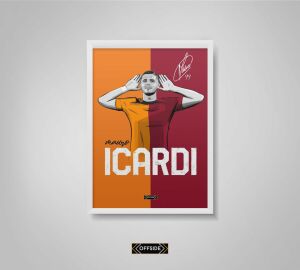 Icardi II Poster Beyaz Çerçeve