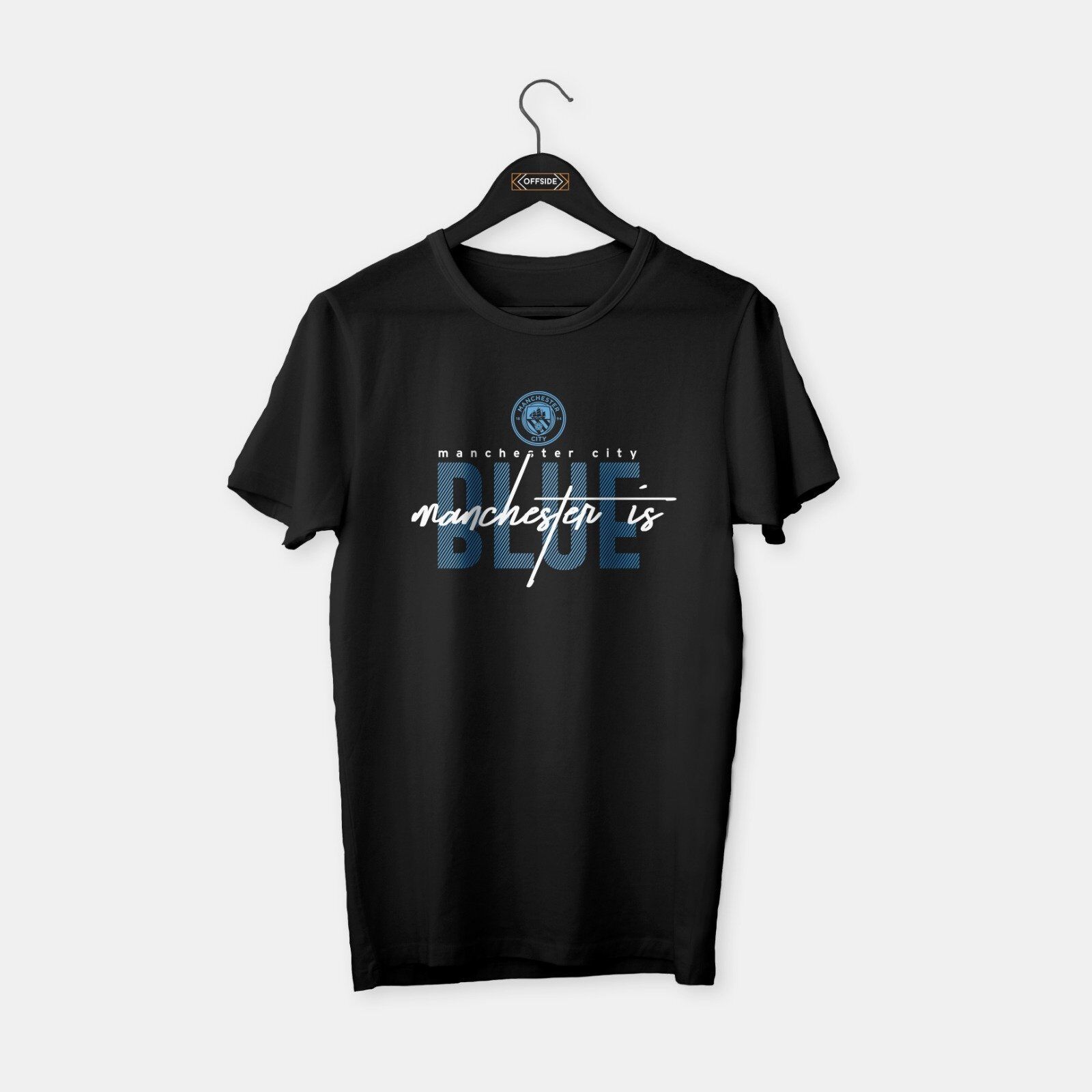Manchester City - Manchester is Blue T-shirt Siyah - S