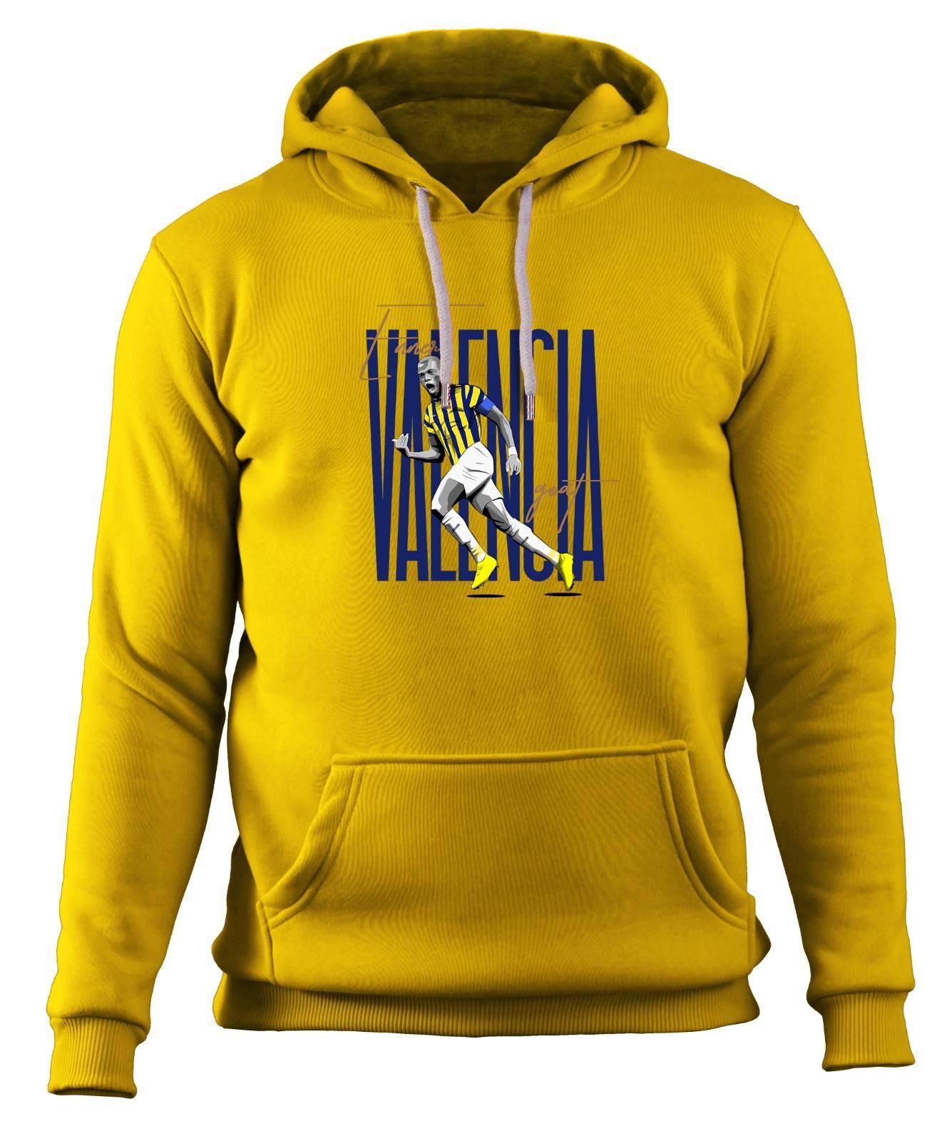 Enner Valencia Kapüşonlu Sweatshirt Sarı - L