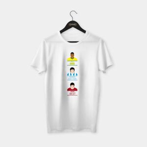 Pele Good, Maradona Better, George Best T-shirt Beyaz - L