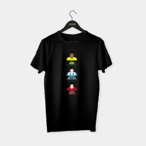Pele Good, Maradona Better, George Best T-shirt Siyah - XL