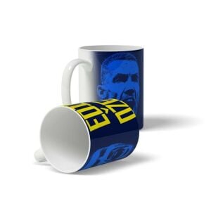 Edin Dzeko Lacivert - Sarı Basklı Kupa Bardak