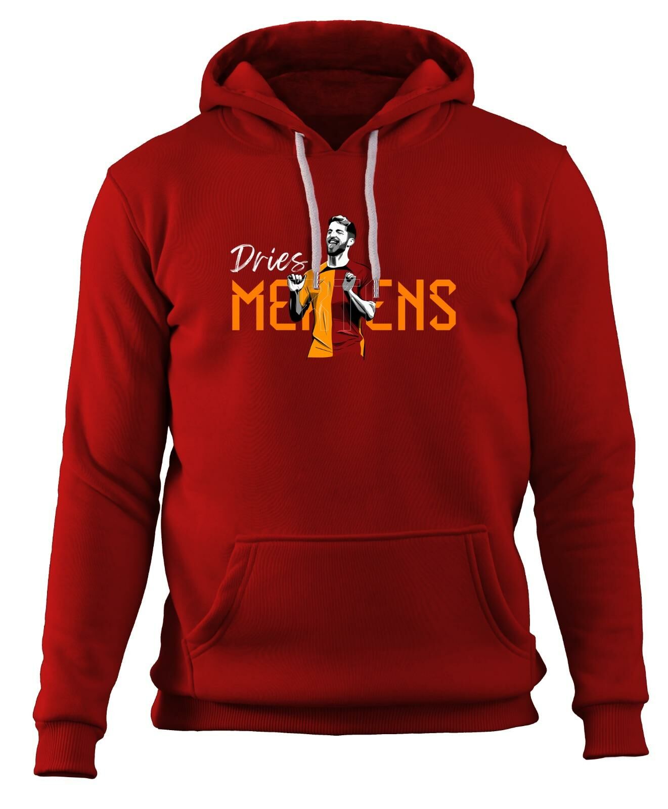 Dries Mertens Kapüşonlu Sweatshirt Kırmızı - S