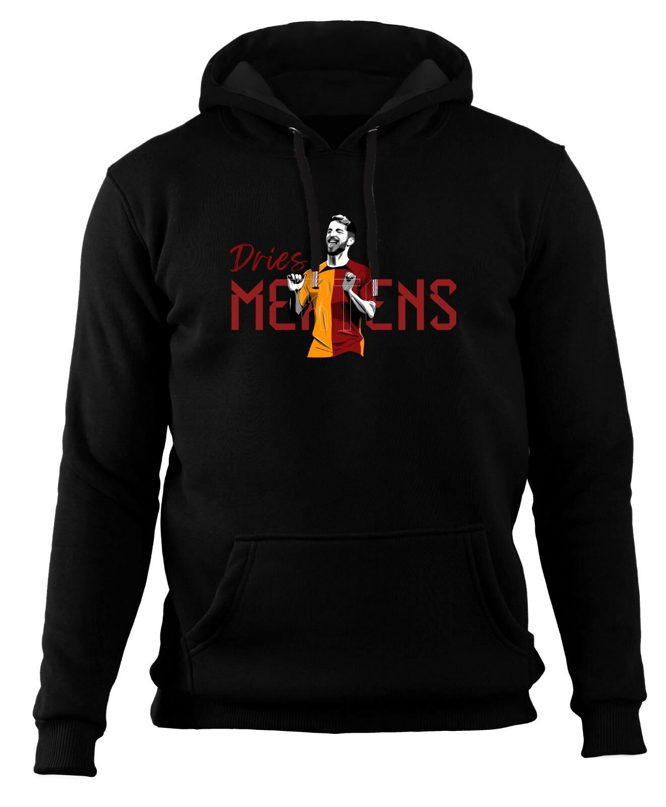 Dries Mertens Kapüşonlu Sweatshirt Siyah - L
