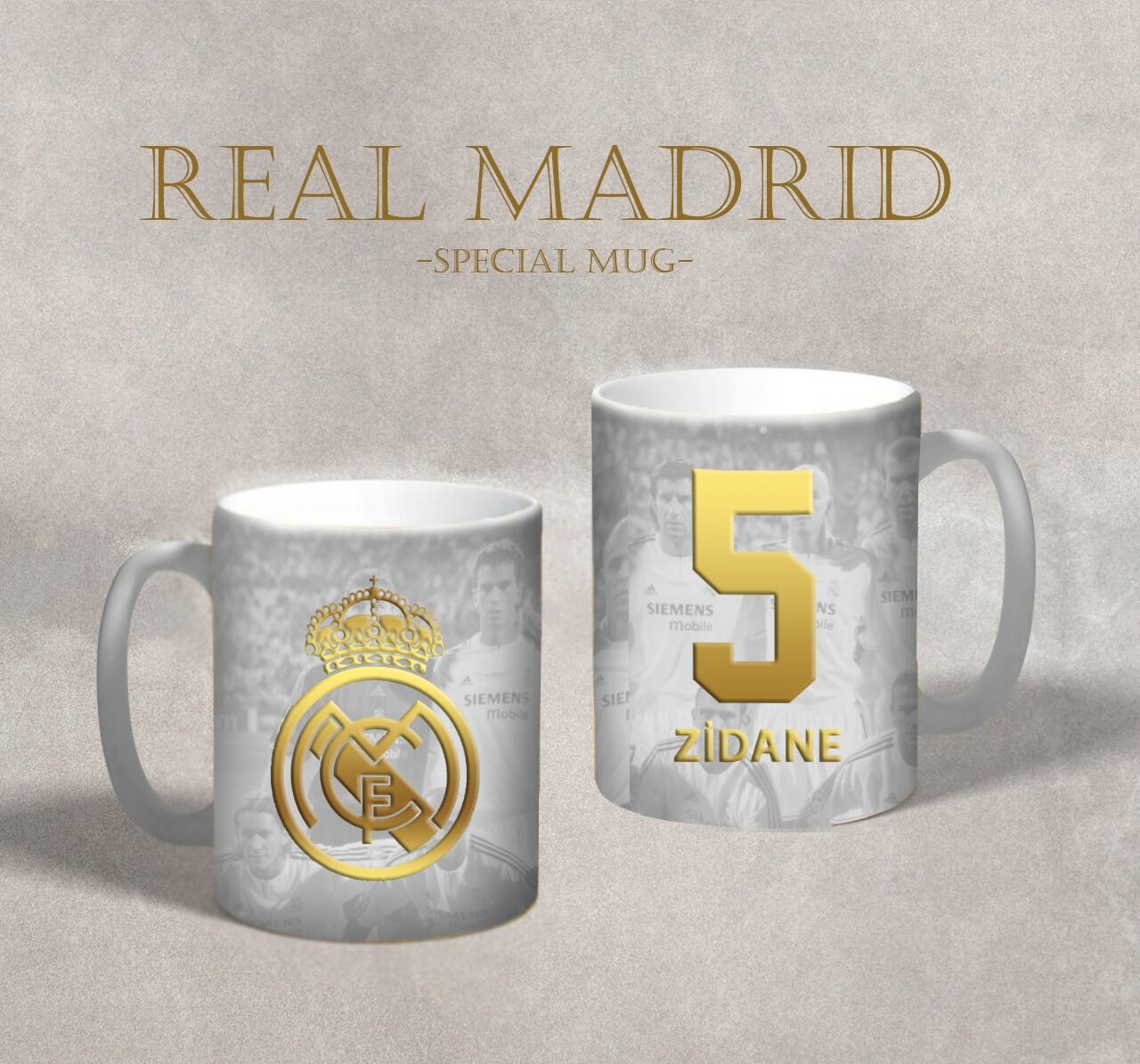 Real Madrid (Takım) - Futbol Özel Tasarım Kupa Bardak